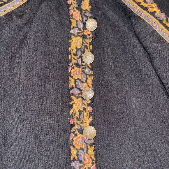 Urban Outfitters Ecote XS Namirah Pattern Bell Sleeve Tunic Top Oversize Peasant - Picture 3 of 11